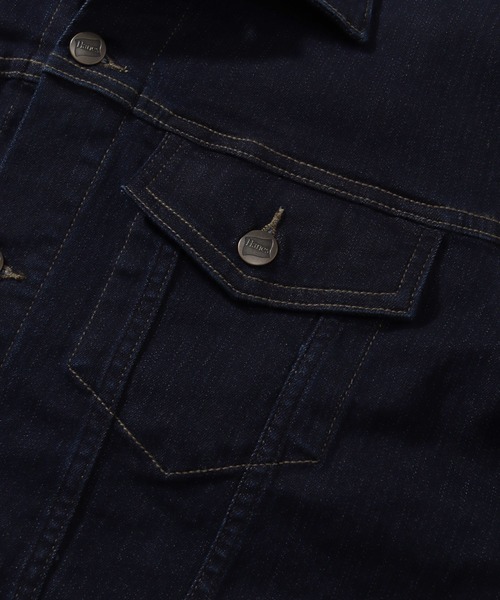 HANES(ヘインズ)の「【HANES/ヘインズ】ストレッチデニムジャケット/Gジャン(デニムジャケット・メンズ・サックスブルー/ネイビー/ブルー/ブラック・M/S/LL/L)」の18枚目の写真