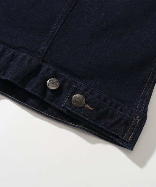 HANES(ヘインズ)の「【HANES/ヘインズ】ストレッチデニムジャケット/Gジャン(デニムジャケット・メンズ・サックスブルー/ネイビー/ブルー/ブラック・M/S/LL/L)」の21枚目の写真