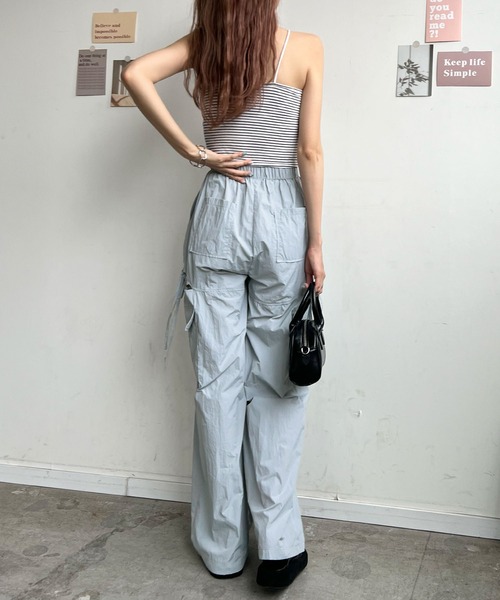 Futier land（フューティアランド）の「サイドスリットカーゴパンツ（カーゴパンツ・レディース・ライトピンク/アイボリー/ライトブルー/ブラック・FREE）」の16枚目の写真