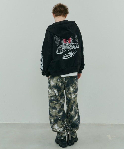 AIVER（アイバー）の「Johann×AIVER　BOYダブルジップパーカー（パーカー・メンズ・ブラック/チャコールグレー・SMALL/MEDIUM/LARGE）」の12枚目の写真