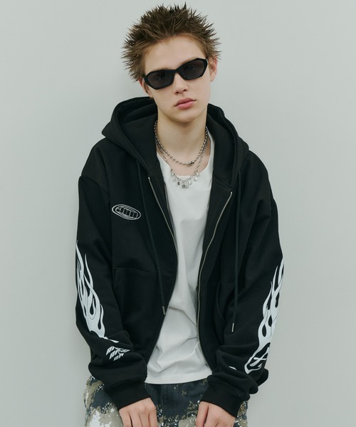 AIVER（アイバー）の「Johann×AIVER　BOYダブルジップパーカー（パーカー・メンズ・ブラック/チャコールグレー・SMALL/MEDIUM/LARGE）」の21枚目の写真