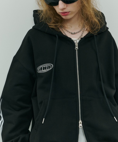 AIVER（アイバー）の「Johann×AIVER　BOYダブルジップパーカー（パーカー・メンズ・ブラック/チャコールグレー・SMALL/MEDIUM/LARGE）」の16枚目の写真