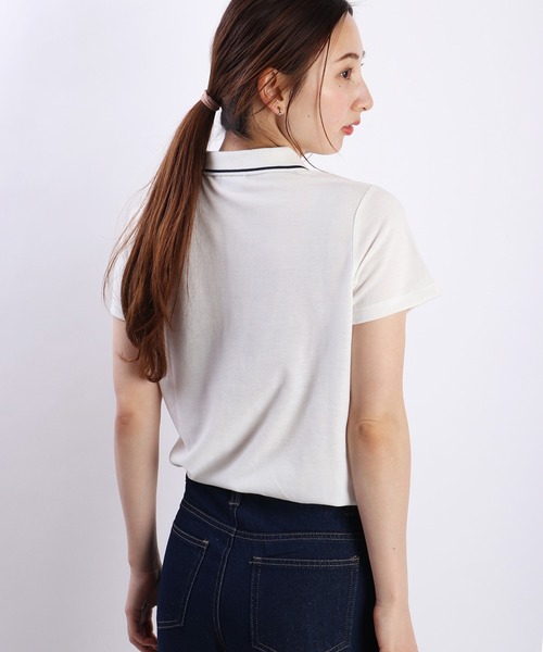 FILA(フィラ)の「FILA レディース 鹿の子 配色ライン 半袖ポロシャツ 吸水速乾 UVカット(ポロシャツ・レディース・ホワイト/ピンク/ブラック/ネイビー/ホワイト系その他/ネイビー系/ピンク系その他・M/L)」の10枚目の写真