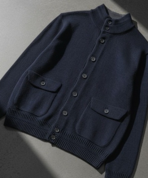 Rinascente(リナシェンテ)の「【Rinascente/リナシェンテ】Houbai ニット セーター ハイネック モックネック 前あき フロントボタン(ニット/セーター・メンズ・ホワイト/スカイブルー/ネイビー/オリーブ/ライトブラウン/ライトベージュ・SMALL/MEDIUM/LARGE)」の6枚目の写真