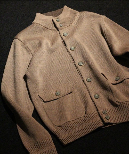 Rinascente(リナシェンテ)の「【Rinascente/リナシェンテ】Houbai ニット セーター ハイネック モックネック 前あき フロントボタン(ニット/セーター・メンズ・ホワイト/スカイブルー/ネイビー/オリーブ/ライトブラウン/ライトベージュ・SMALL/MEDIUM/LARGE)」の2枚目の写真