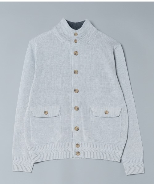 Rinascente(リナシェンテ)の「【Rinascente/リナシェンテ】Houbai ニット セーター ハイネック モックネック 前あき フロントボタン(ニット/セーター・メンズ・ホワイト/スカイブルー/ネイビー/オリーブ/ライトブラウン/ライトベージュ・SMALL/MEDIUM/LARGE)」の5枚目の写真