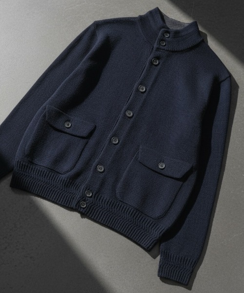 Rinascente(リナシェンテ)の「【Rinascente/リナシェンテ】Houbai ニット セーター ハイネック モックネック 前あき フロントボタン(ニット/セーター・メンズ・ホワイト/スカイブルー/ネイビー/オリーブ/ライトブラウン/ライトベージュ・SMALL/MEDIUM/LARGE)」の7枚目の写真