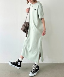 THE NORTH FACE（ザノースフェイス）の「国内未発売 THE NORTH FACE(ザ・ノースフェイス)/半袖Tシャツ ワンポイント 膝下ワンピ マキシワンピース/W'S ANYTIME MAXI DRESS（ワンピース・レディース）」