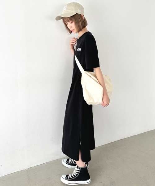 THE NORTH FACE(ザノースフェイス)の「国内未発売 THE NORTH FACE(ザ・ノースフェイス)/半袖Tシャツ ワンポイント 膝下ワンピ マキシワンピース/W'S ANYTIME MAXI DRESS(ワンピース・レディース・ブラック/グレー/クリーム/ライトグレー・S/M/L/XL)」の10枚目の写真