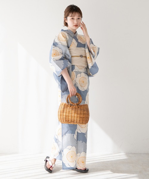 ゆかた館グレース（ユカタカングレース）の「こだわり浴衣５点セット（浴衣・レディース・ネイビー系1/ブルー系1/エンジ/ブルーグレー/ネイビー系3/ネイビー系2/ブルー系2・SMALL/MEDIUM）」の9枚目の写真