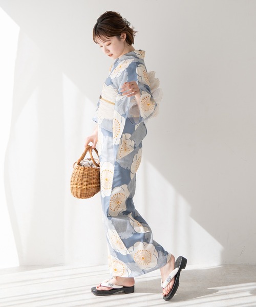 ゆかた館グレース（ユカタカングレース）の「こだわり浴衣５点セット（浴衣・レディース・ネイビー系1/ブルー系1/エンジ/ブルーグレー/ネイビー系3/ネイビー系2/ブルー系2・SMALL/MEDIUM）」の10枚目の写真