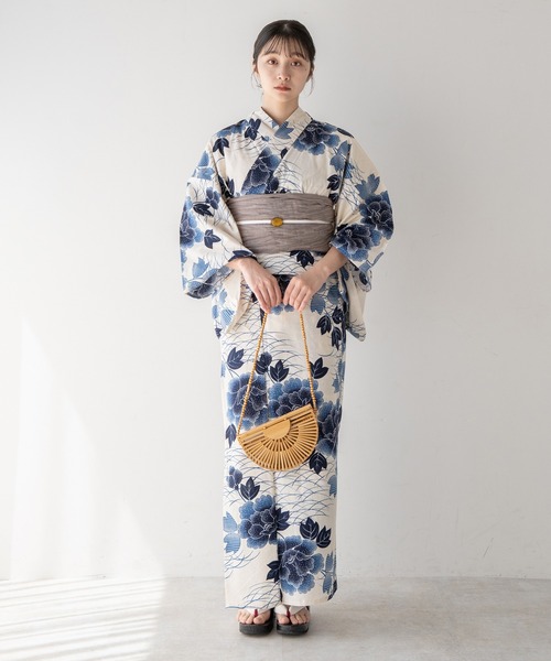 ゆかた館グレース(ユカタカングレース)の「こだわり浴衣5点セット(浴衣・レディース・ネイビー系1/ブルー系1/エンジ/ブルーグレー/ネイビー系3/ネイビー系2/ブルー系2・SMALL/MEDIUM)」の19枚目の写真