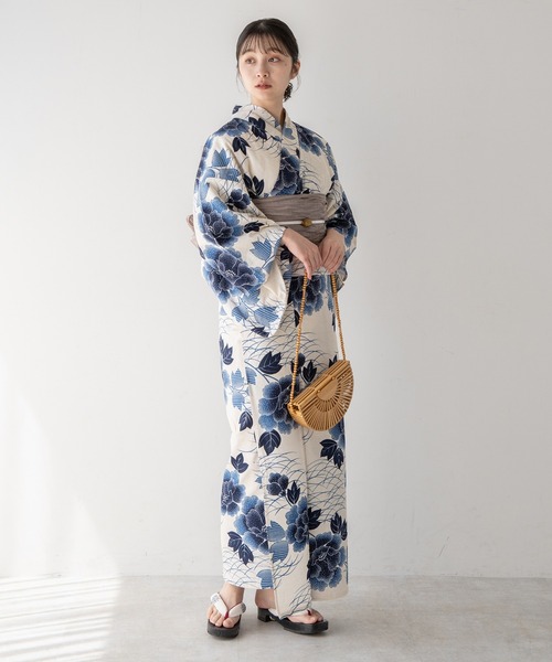 ゆかた館グレース(ユカタカングレース)の「こだわり浴衣5点セット(浴衣・レディース・ネイビー系1/ブルー系1/エンジ/ブルーグレー/ネイビー系3/ネイビー系2/ブルー系2・SMALL/MEDIUM)」の22枚目の写真