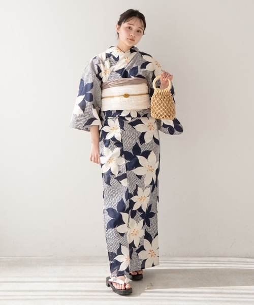 ゆかた館グレース（ユカタカングレース）の「こだわり浴衣５点セット（浴衣・レディース・ネイビー系1/ブルー系1/エンジ/ブルーグレー/ネイビー系3/ネイビー系2/ブルー系2・SMALL/MEDIUM）」の14枚目の写真
