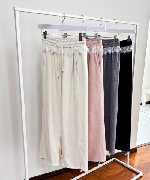 frunco（フランコ）の「【ZOZO限定】レース付き起毛スウェットパンツ（その他パンツ・レディース・ホワイト/グレー/ブラック/ピンク・FREE）」の22枚目の写真