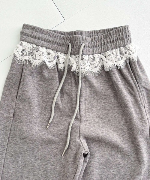 frunco（フランコ）の「【ZOZO限定】レース付き起毛スウェットパンツ（その他パンツ・レディース・ホワイト/グレー/ブラック/ピンク・FREE）」の13枚目の写真