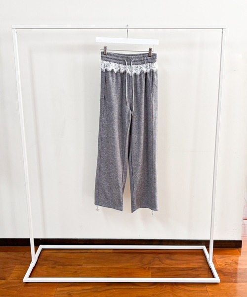 frunco（フランコ）の「【ZOZO限定】レース付き起毛スウェットパンツ（その他パンツ・レディース・ホワイト/グレー/ブラック/ピンク・FREE）」の20枚目の写真