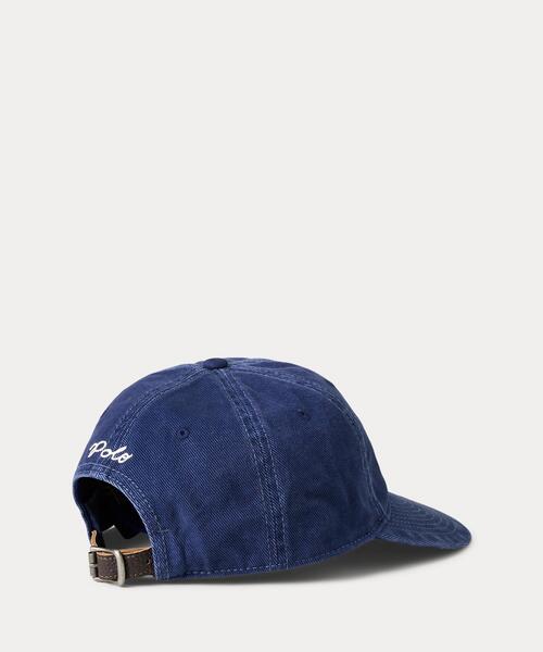 新品【PoloRalphLauren】ロゴ ウォッシュド ツイル ボールキャップ POLO RALPH LAUREN（ポロ ラルフ ローレン）の「ロゴ ウォッシュド