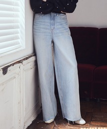 earth music&ecology | セルフカットワイドデニムパンツ(デニムパンツ)