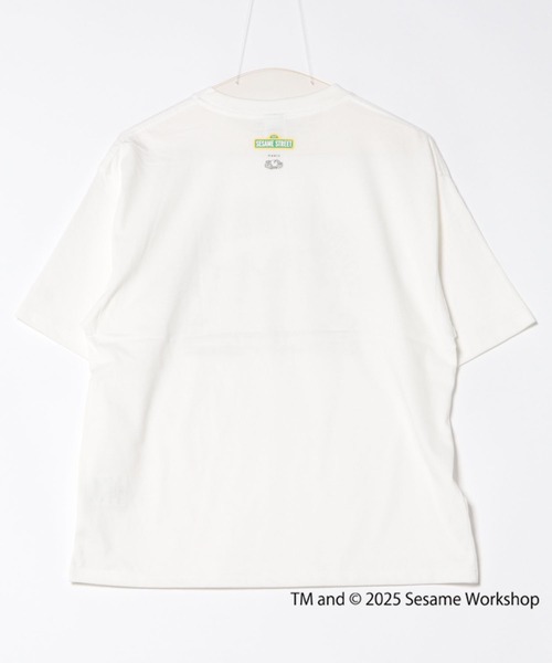 FRUIT OF THE LOOM(フルーツオブザルーム)の「SESAME STREET×FTL Illust T-Shirt A / コラボ / セサミストリート / 半袖 / 前面 / キャラクター / イラスト / プリント / ワンポイント / ロゴ / ユニセックス(Tシャツ/カットソー・メンズ・ホワイト/バイオレット・S/M/L)」の14枚目の写真