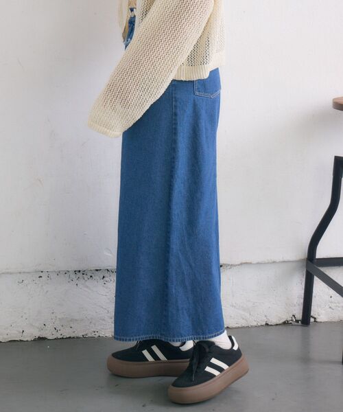 RETRO GIRL（レトロガール）の「フリンジ切替デニムSK（デニムスカート・レディース・ブラック/ブルー・FREE）」の13枚目の写真