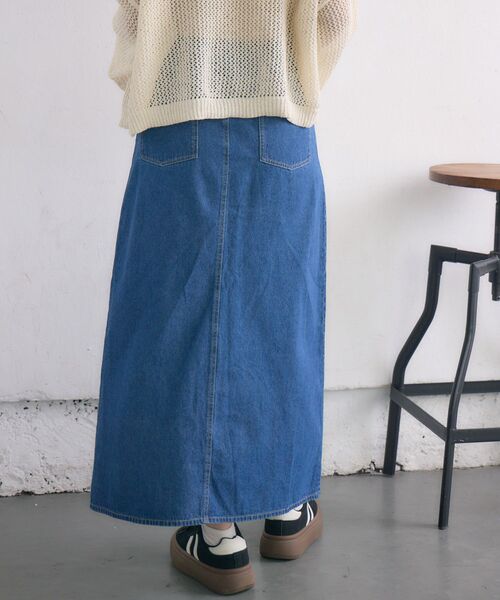 RETRO GIRL（レトロガール）の「フリンジ切替デニムSK（デニムスカート・レディース・ブラック/ブルー・FREE）」の14枚目の写真