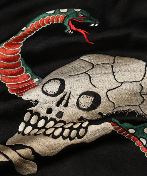 DAIRIKU（ダイリク）の「"Skul" Docking Vintage Ska Jumper（スカジャン・メンズ・ブラック/ホワイト・L/M）」の10枚目の写真