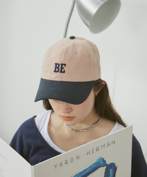 MERLOT(メルロー)の「【BE】バイカラーロゴ刺繍キャップ(キャップ・レディース・ネイビー/ピンク・FREE)」の11枚目の写真