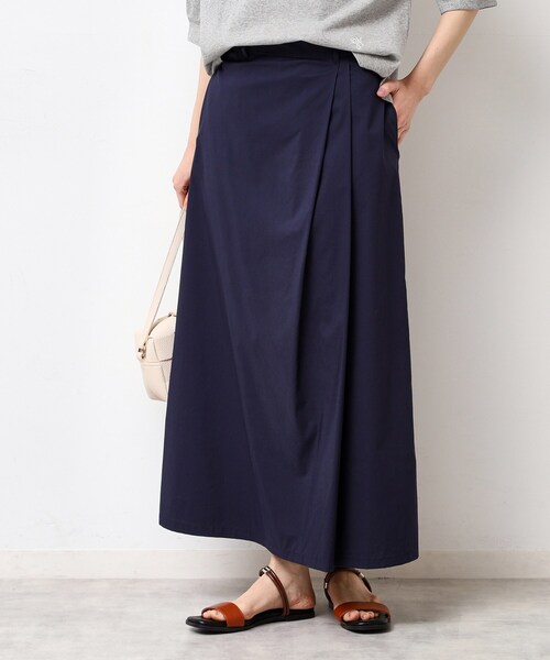 Dessin（デッサン）の「【洗える】サイドタックロングスカート（S～L）（スカート・レディース・スモーキーグリーン系/ブラウン系その他/ネイビー・01/02/03）」の3枚目の写真