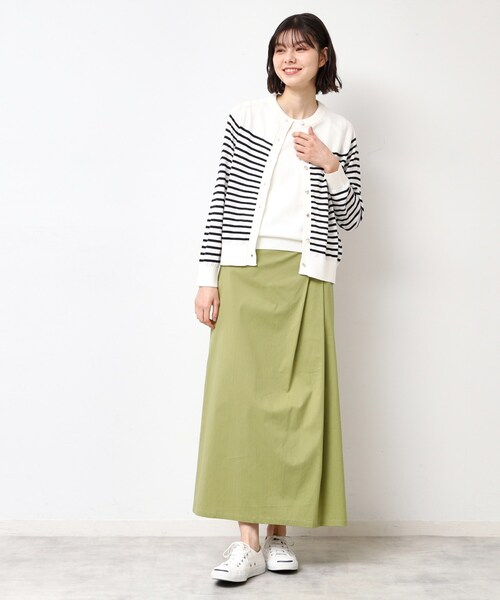 Dessin（デッサン）の「【洗える】サイドタックロングスカート（S～L）（スカート・レディース・スモーキーグリーン系/ブラウン系その他/ネイビー・01/02/03）」の5枚目の写真
