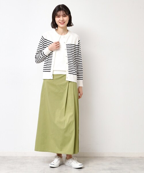 Dessin（デッサン）の「【洗える】サイドタックロングスカート（S～L）（スカート・レディース・スモーキーグリーン系/ブラウン系その他/ネイビー・01/02/03）」の6枚目の写真