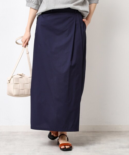 Dessin（デッサン）の「【洗える】サイドタックロングスカート（S～L）（スカート・レディース・スモーキーグリーン系/ブラウン系その他/ネイビー・01/02/03）」の12枚目の写真