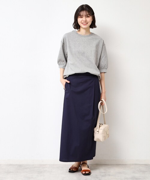 Dessin（デッサン）の「【洗える】サイドタックロングスカート（S～L）（スカート・レディース・スモーキーグリーン系/ブラウン系その他/ネイビー・01/02/03）」の13枚目の写真