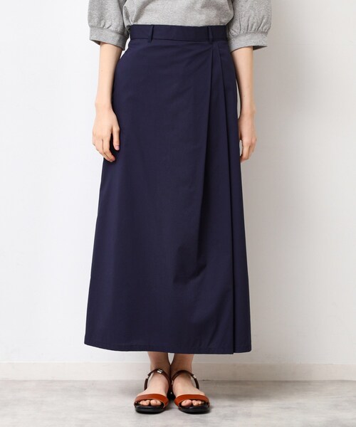 Dessin（デッサン）の「【洗える】サイドタックロングスカート（S～L）（スカート・レディース・スモーキーグリーン系/ブラウン系その他/ネイビー・01/02/03）」の16枚目の写真
