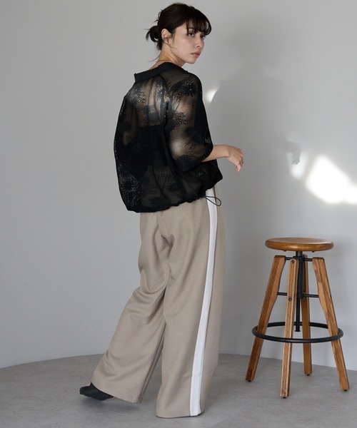 セール】Flower mesh skipper tops フラワーメッシュスキッパー