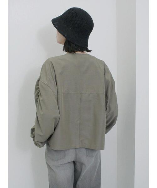 Samansa Mos2 blue（サマンサモスモスブルー）の「ギャザーブルゾン（ブルゾン・レディース・カーキ/ライトベージュ/ブラック・F）」の19枚目の写真