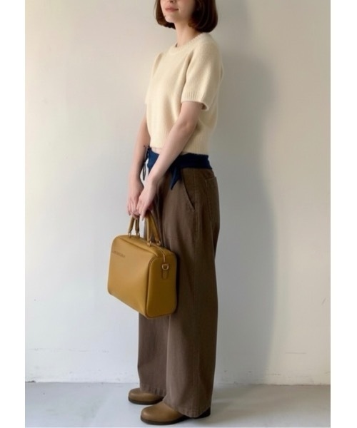 SALTMINT(ソルトミント)の「《韓国ファッション》リブヘム半袖ニット(ニット/セーター・レディース・ベージュ/ピンク・FREE)」の6枚目の写真