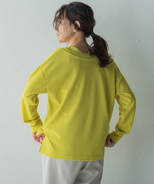 MAYSON GREY(メイソングレイ)の「SET スラブジャージタンクトップ+深Vネックプルオーバー(Tシャツ/カットソー・レディース・イエロー/オフホワイト/チャコールグレー・M)」の9枚目の写真