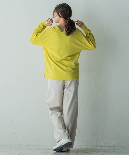 MAYSON GREY(メイソングレイ)の「SET スラブジャージタンクトップ+深Vネックプルオーバー(Tシャツ/カットソー・レディース・イエロー/オフホワイト/チャコールグレー・M)」の12枚目の写真