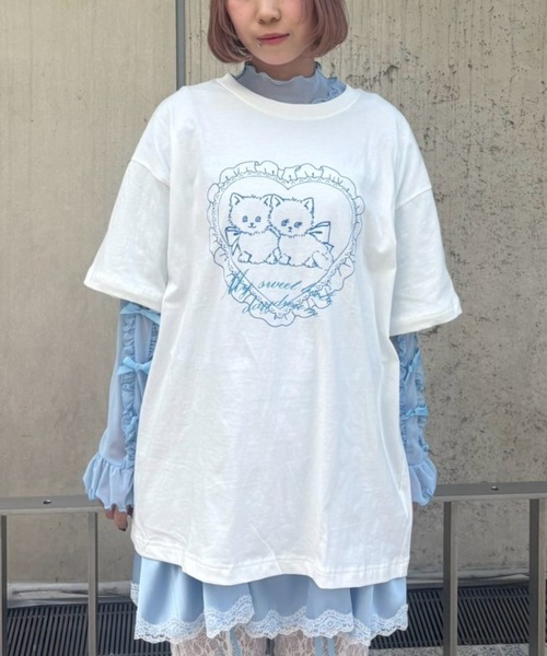 Candy Stripper（キャンディストリッパー）の「MY SWEET BABE BIG Tシャツ（Tシャツ/カットソー・レディース・ピンク/オフホワイト/ライトブルー/ブラック・FREE）」の2枚目の写真