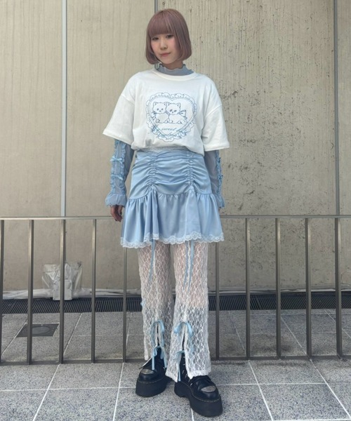 Candy Stripper（キャンディストリッパー）の「MY SWEET BABE BIG Tシャツ（Tシャツ/カットソー・レディース・ピンク/オフホワイト/ライトブルー/ブラック・FREE）」の20枚目の写真