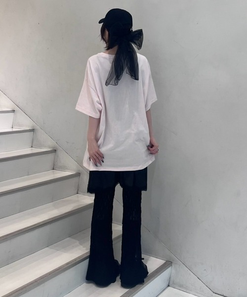 Candy Stripper（キャンディストリッパー）の「MY SWEET BABE BIG Tシャツ（Tシャツ/カットソー・レディース・ピンク/オフホワイト/ライトブルー/ブラック・FREE）」の15枚目の写真