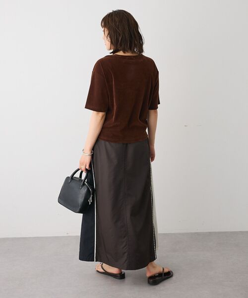 CRAFT STANDARD BOUTIQUE(クラフトスタンダードブティック)の「デニム切替異素材スカート(スカート・レディース・ブラウン/ブラック・FREE)」の9枚目の写真