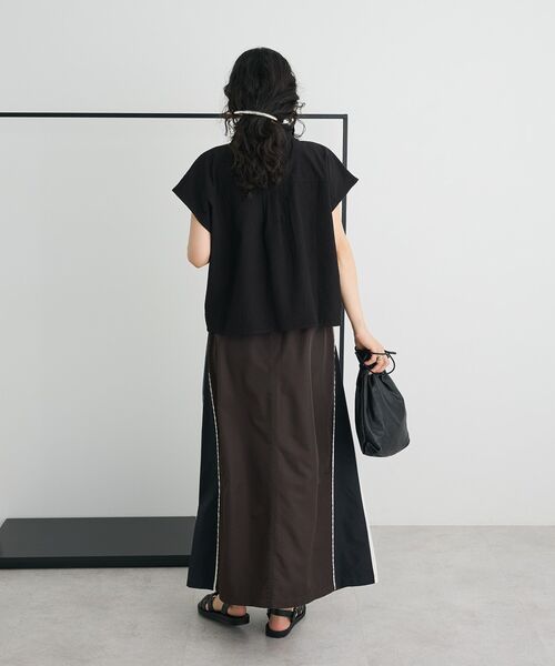 CRAFT STANDARD BOUTIQUE(クラフトスタンダードブティック)の「デニム切替異素材スカート(スカート・レディース・ブラウン/ブラック・FREE)」の15枚目の写真