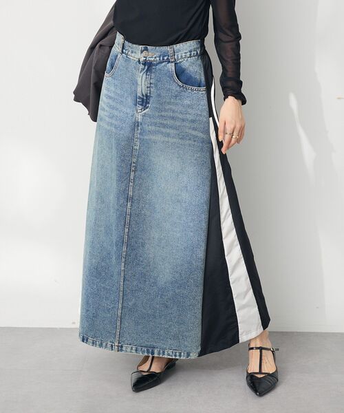 CRAFT STANDARD BOUTIQUE(クラフトスタンダードブティック)の「デニム切替異素材スカート(スカート・レディース・ブラウン/ブラック・FREE)」の17枚目の写真