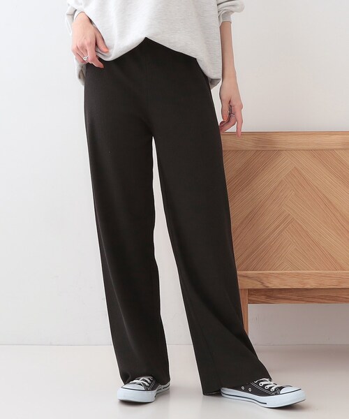 SHOO・LA・RUE（シューラルー）の「【洗える/S-LL】やわらか楽ちん カットリブパンツ（その他パンツ・レディース・チャコールグレー/ライトベージュ/ブラック・01/02/03/04）」の16枚目の写真