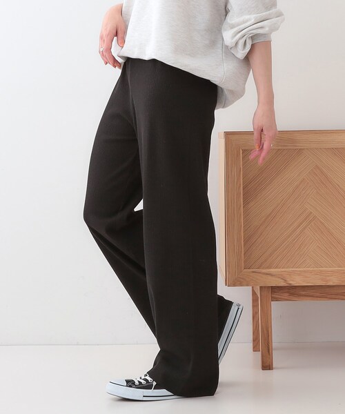 SHOO・LA・RUE（シューラルー）の「【洗える/S-LL】やわらか楽ちん カットリブパンツ（その他パンツ・レディース・チャコールグレー/ライトベージュ/ブラック・01/02/03/04）」の15枚目の写真