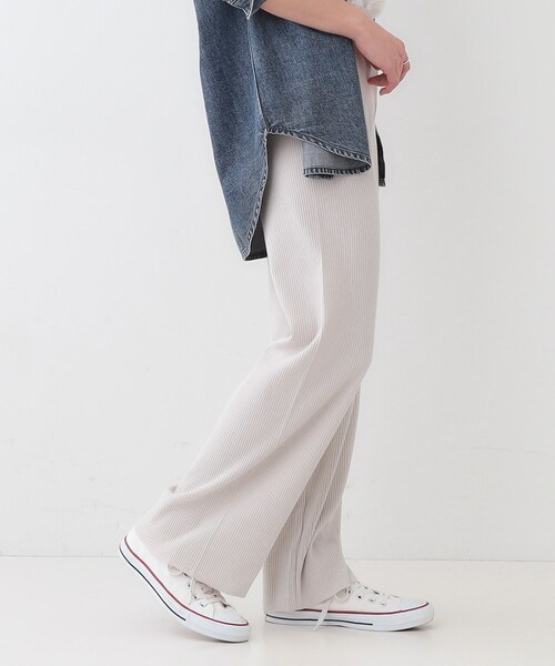 SHOO・LA・RUE（シューラルー）の「【洗える/S-LL】やわらか楽ちん カットリブパンツ（その他パンツ・レディース・チャコールグレー/ライトベージュ/ブラック・01/02/03/04）」の11枚目の写真