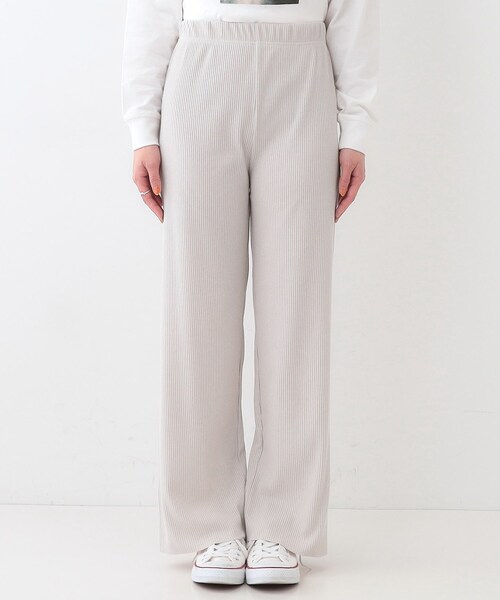 SHOO・LA・RUE（シューラルー）の「【洗える/S-LL】やわらか楽ちん カットリブパンツ（その他パンツ・レディース・チャコールグレー/ライトベージュ/ブラック・01/02/03/04）」の8枚目の写真