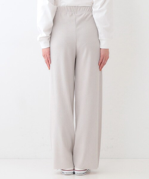 SHOO・LA・RUE（シューラルー）の「【洗える/S-LL】やわらか楽ちん カットリブパンツ（その他パンツ・レディース・チャコールグレー/ライトベージュ/ブラック・01/02/03/04）」の6枚目の写真